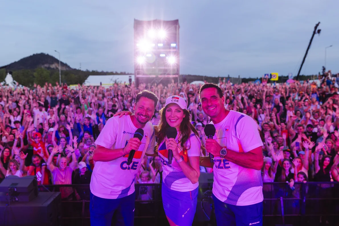 Sportovně zábavná televizní show odstartovala Olympijský festival u jezera Most